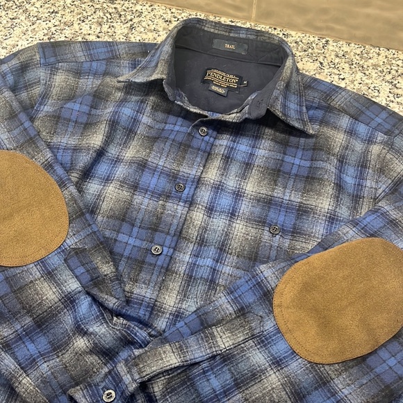 Pendleton Other - Pendleton Trail Wool Plaid Button Down Shirt- Size Medium